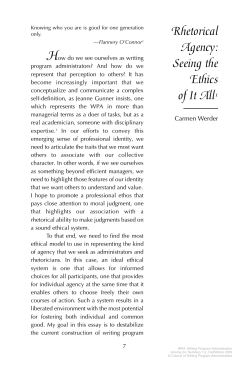 Rhetorical Agency - Council of Writing Program Administrators