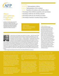 African and Caribbean Philanthropy in Ontario