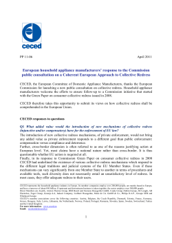 Conseil europ&eacute;en de la construction d`appareils domestiques