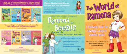 A Teaching Guide for Beverly Cleary`s Ramona Books