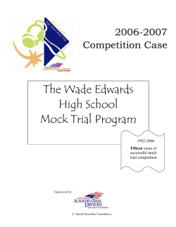 2006-07 Competition Case - NCAJ High School Mock Trial