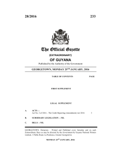 Credit Reporting (Amendment) Act No. 2 of 2016