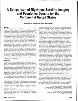 A Comparison of Nighttime Satellite Imagery and Population Density