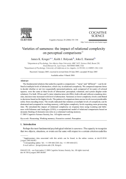 Varieties of sameness: the impact of relational complexity on