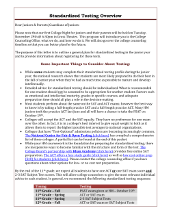 Standardized Testing Overview