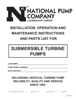 submersible turbine pumps