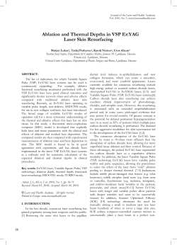 Ablation and Thermal Depths in VSP Er:YAG Laser Skin