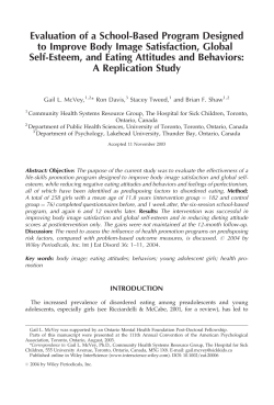 Evaluation of a School-Based Program Designed to Improve Body