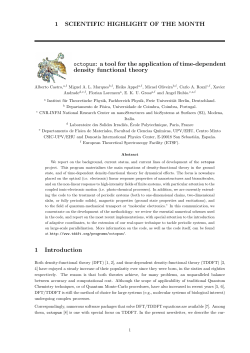 1 SCIENTIFIC HIGHLIGHT OF THE MONTH octopus