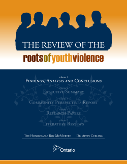 The review of the roots of youth violence