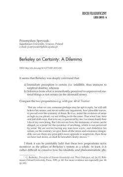 Berkeley on Certainty: A Dilemma