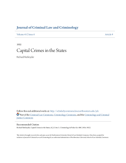 Capital Crimes in the States - Northwestern University School of Law