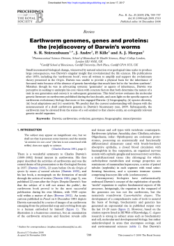 Earthworm genomes, genes and proteins: the (re)discovery of