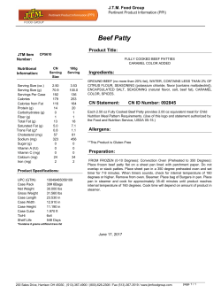 Beef Patty - JTM Food Group