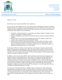 In a letter - Archdiocese of St. Louis