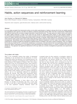 Habits, action sequences and reinforcement learning