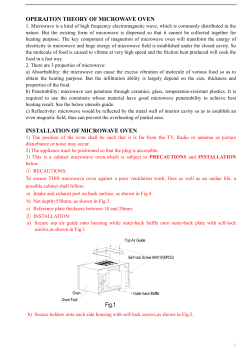 OPERAITON THEORY OF MICROWAVE OVEN INSTALLATION OF