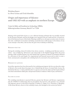 Origin and importance of falconry until 1500 AD with an