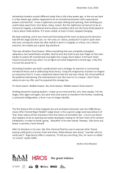 November 21st, 2016 Animafing Freedom sounds different today