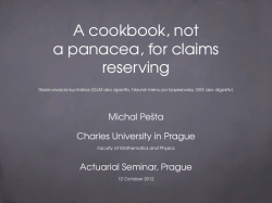A cookbook, not a panacea, for claims reserving