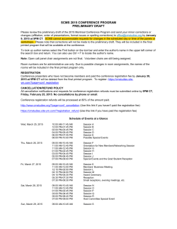 scms 2015 conference program preliminary draft