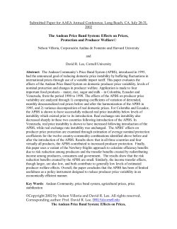 The Andean Price Band System: Effects on Prices