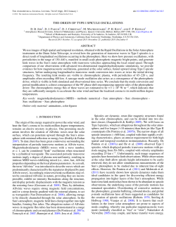 the origin of type i spicule oscillations