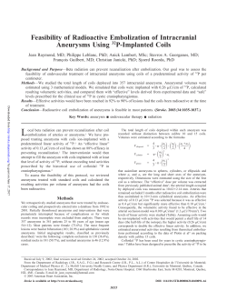 Feasibility of Radioactive Embolization of