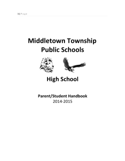 Middletown Township Public Schools High School Parent/Student