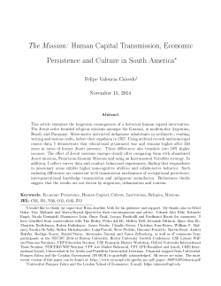The Mission: Human Capital Transmission, Economic