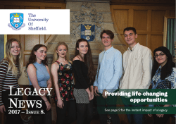 Legacy Newsletter - University of Sheffield