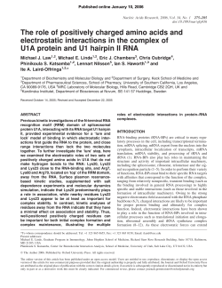 The role of positively charged amino acids and