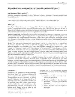 ABSTRACT - Galle Medical Journal