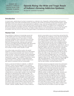 Opioid Executive Summary - Indiana Philanthropy Alliance