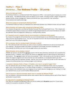 FOCUS on&hellip;..The Wellness Profile &ndash; 30 points