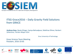 ITSG-Grace2016 &ndash; Daily Gravity Field Solutions from GRACE