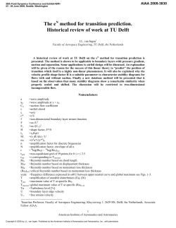 eN Method for Transition Prediction