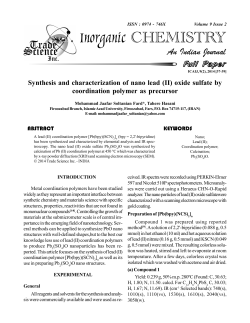 Synthesis and characterization of nano lead (II) oxide sulfate by
