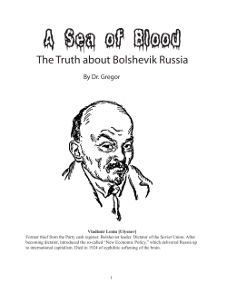 A Sea of Blood: The Truth about Bolshevik Russia