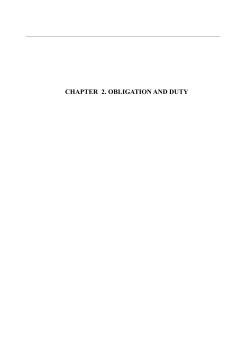 CHAPTER 2. OBLIGATION AND DUTY