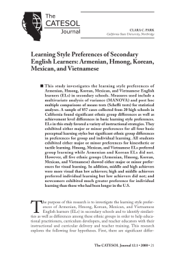 Learning Style Preferences of Secondary