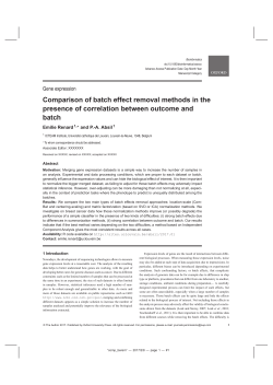 Comparison of batch effect removal methods in the presence of