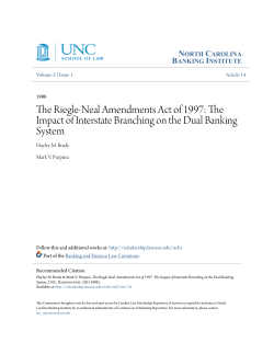 The Riegle-Neal Amendments Act of 1997