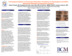 Convergence spasm in conversion disorders