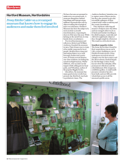 Penny Ritchie Calder on a revamped museum