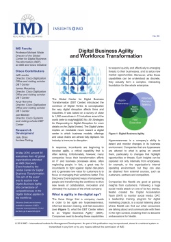 Digital Business Agility and Workforce Transformation