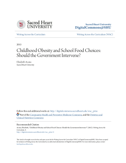 Childhood Obesity and School Food Choices
