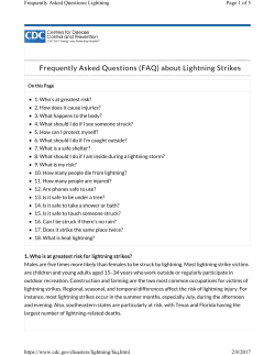 Frequently Asked Questions (FAQ) about Lightning Strikes