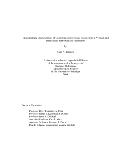 Epidemiologic Characteristics of Colonizing Streptococcus