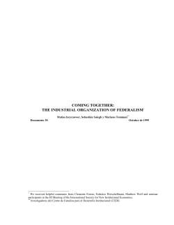 coming together: the industrial organization of federalism